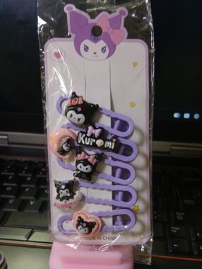 #Kuromi Purple & Pink #HairClips Set